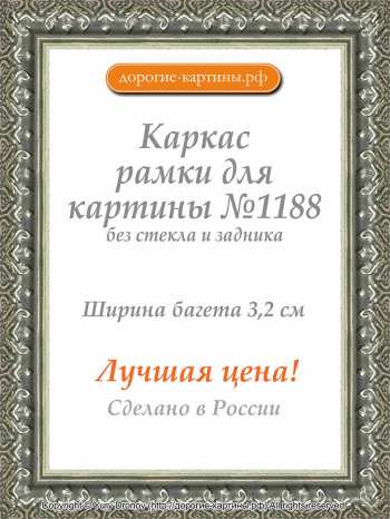 Рама №1188 60x70 см Серебряная